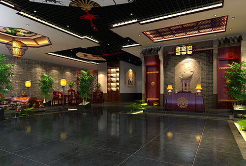 河南古典中式茶樓設計|有茗為伴，凡塵皆遠